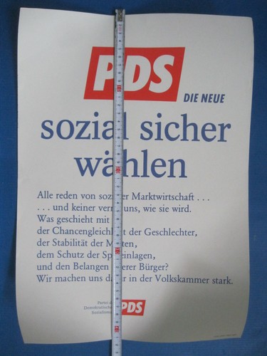 Pds nachfolger sed plakat ddr - pds,