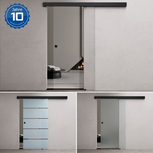 Glasschiebetür komplettset