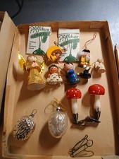 Paket Alter Christbaumschmuck Weihnachtsdeko Pilze Zapfen Glas Pfiffikus Engel