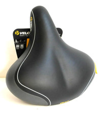 Velo Sattel Plush DS Gel black 260 x 255 mm mit Zug- und Druckfeder
