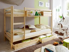 Etagenbett Doppelbett Stockbett Rene Kiefer massiv Natur