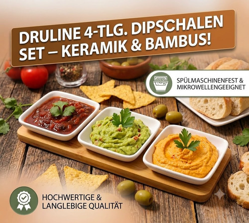 Druline keramik dipschalen 3er - keramik,