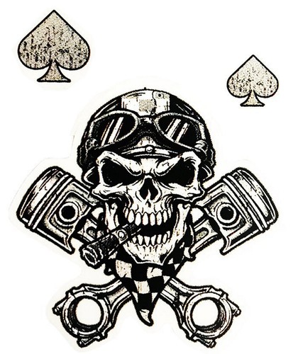 Aufkleber set totenkopf helm - aufkleber-set,