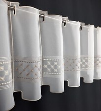 Scheibengardine Bistrogardine Panneau 30 45 60 cm hoch weiß braun beige