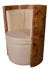 Art Deco Sessel Kunstleder Loungesessel Clubsessel Wurzelholz Armlehnsessel