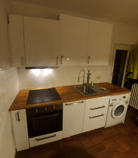 Ikea Komplette Küche - Küchenzeile Eiche mit Elektrogeräten - Neuwertig