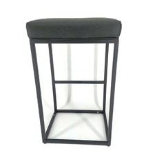 ALPHA HOME Barhocker 2er Set mit Fußstütze Schwarz Barstuhl ohne Lehne