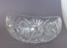 große schwere Kristallschale (Bootform)