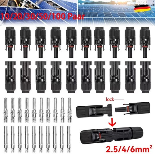 100 paar mc4 - mc4, solarstecker