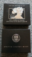 American Eagle 2025, 1 Unze Silber PP , Mint W