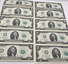 10 x 2 $ Dollar Scheine