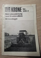 Krone Kreiselegge Betriebsanleitung + Ersatzteilliste