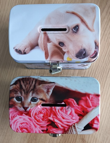 Hund und katz - hund, spardosen/