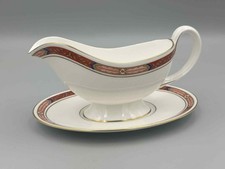 Royal Worcester Beaufort Rust - Sauciere mit Griff und Ständer