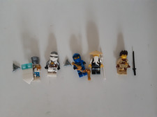Lego Ninjago Minifiguren Ninja weiß blau 5 Stück mit Zubehör
