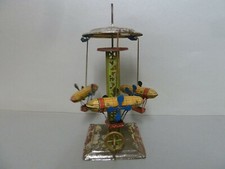 Mohr & Krauss Zeppelin Karussell Dampfmodell 3 Zeppeline litho ca 1910 original