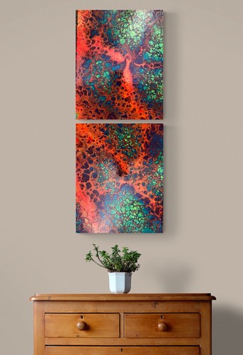 Kunstdruck leinwand fluid art - kunstdruck,