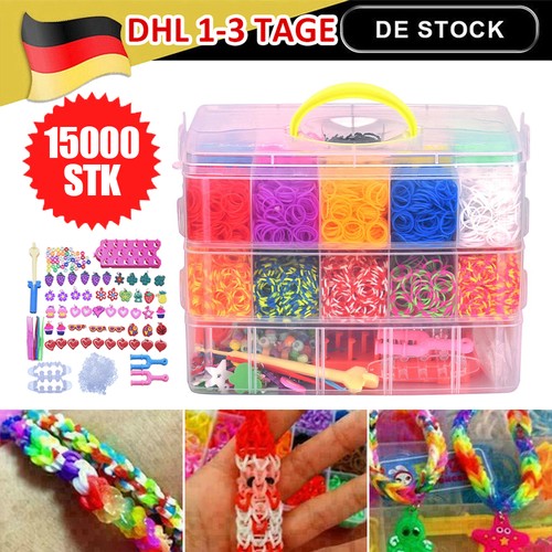 Loom bands 15000 stk bunte - loom, ca.15000