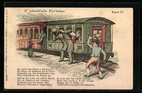 Lithographie schwäb sche - d´, schwäb´sche