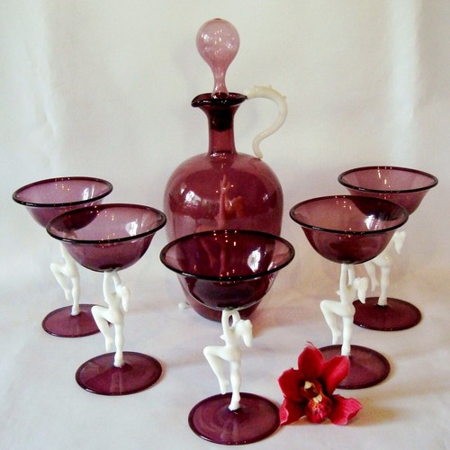 Wiener glas karaffe mit - glas, 5
