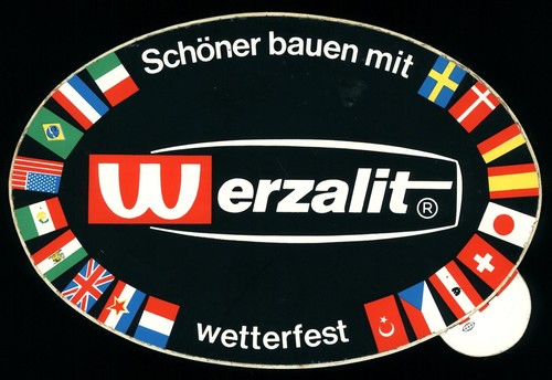 Werbe aufkleber werzalit - werbe,