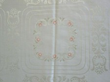 Tischdecke 160x130 cremefarben