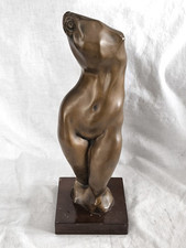 Bronze Büste 4 kg Torso Frauenakt Skulptur 35 cm  Akt Frau Signiert + Limitiert 
