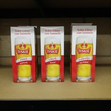 Tyskie 3x Bierglas Becher 0,5