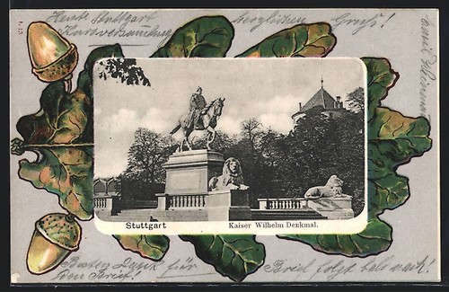 Postcard stuttgart kaiser - stuttgart,,