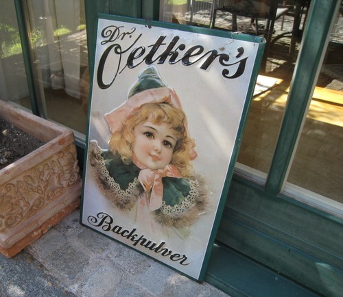 Retro blechschild oetker - retro,