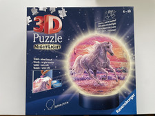 Ravensburger 3D Puzzle Nightlight 11843 Nachtlicht Lampe Puzzle-Ball Pferde NW