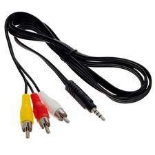 2,5m AIV Video Klinken-Adapterkabel - 3,5 Klinken- auf 3x Cinch-Stecker