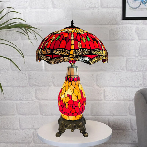 Rote libelle tiffany stil - rote,