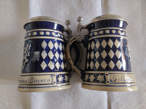 2er set bierkrüge keramik mit - 2er-set,