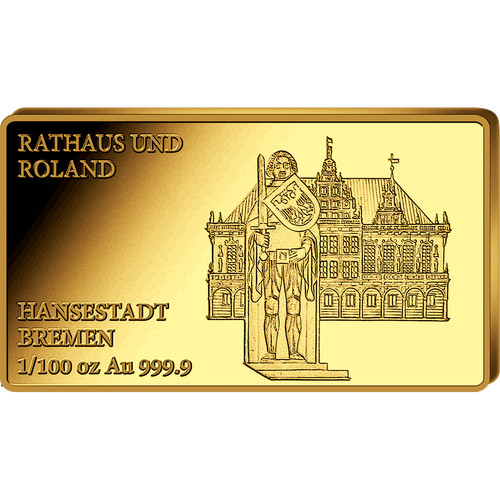 Goldbarren 100 unze rathaus - goldbarren,