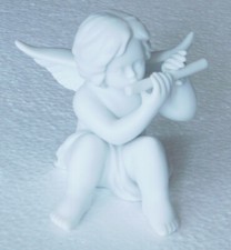 Porzellanfigur sitzender engel - sitzender,