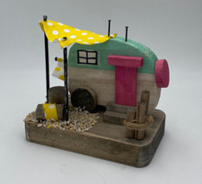 Holz-Deko, Wohnwagen, 16 x 10