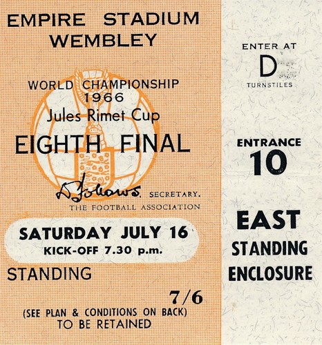 Ticket 1966 england v - ticket:,