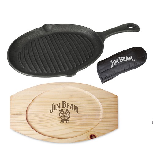 Jim beam gusseisenpfanne - jim, mit