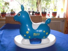 Rody blau & Wippe - Hopser Hüpfer Pferd Hüpfpferd Schaukelpferd