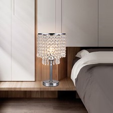 Moderne Leichte Luxus Kristall-Tischlampe Nachttischlampe E27 Schreibtischlampe