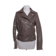 H&M, Bikerjacke, Damen, Größe: 38, Braun, Polyester, Einfarbig, Lederimitat #b0I