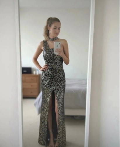 Abendkleid schwarz gold - schwarz,