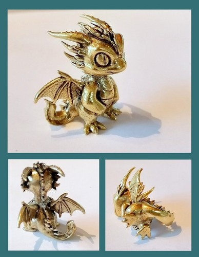 Messing figur drache - messing,