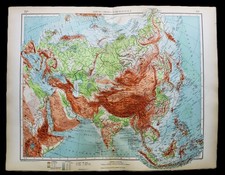 ANDREES HAND ATLAS MAP PLATE