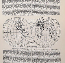 Alte Lithographie, Verbreitung Phosphate+Salpeter+Guano+Marmor.., ca. 1920,Karte
