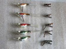 Antik 5x Glas Vogel 9cm um