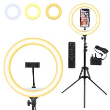 14" LED Ringlicht mit Stativ Set Handy Ringleuchte Selfie Dimmbar Lampe