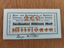 200 Millionen Mark Spar-& Darlehnskasse Haseldorf 10.10.1923