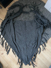 Dreieck Schal grau Cashmere dunkelgrau Tuch